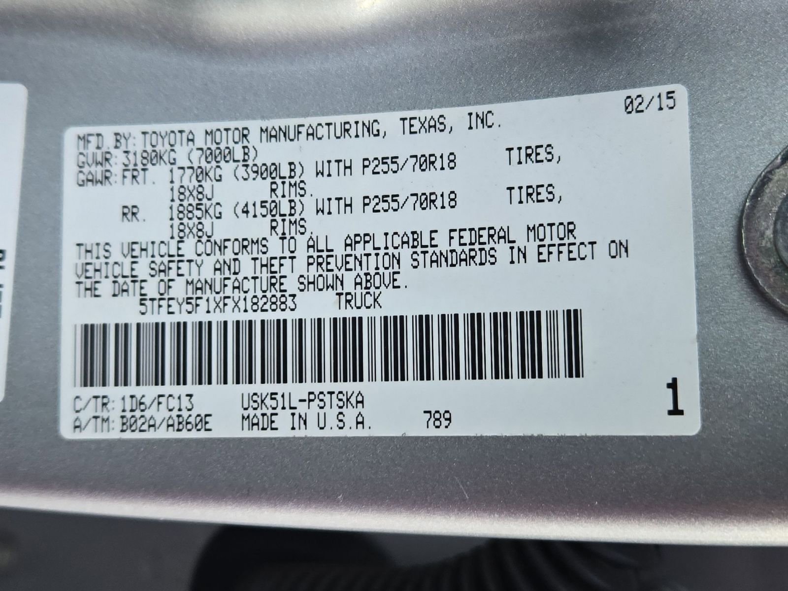 Used 2015 Toyota Tundra SR5 w/ SR5 Upgrade Package image 14