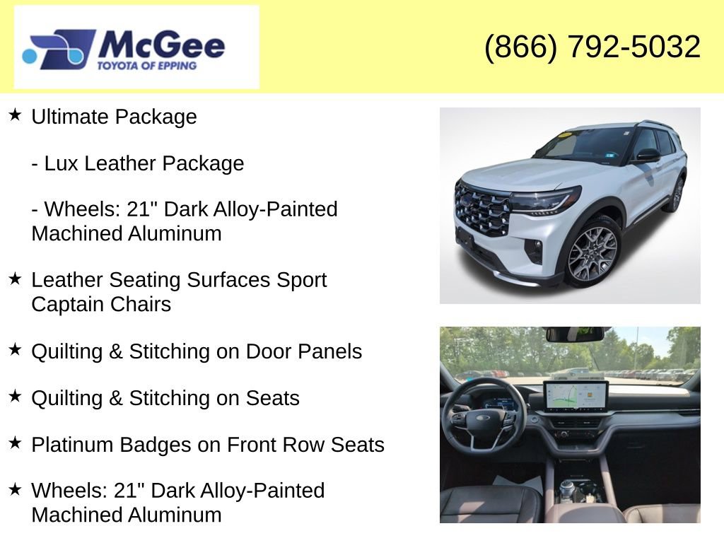 Used 2025 Ford Explorer Platinum w/ Ultimate Package AWD/4WD image 8