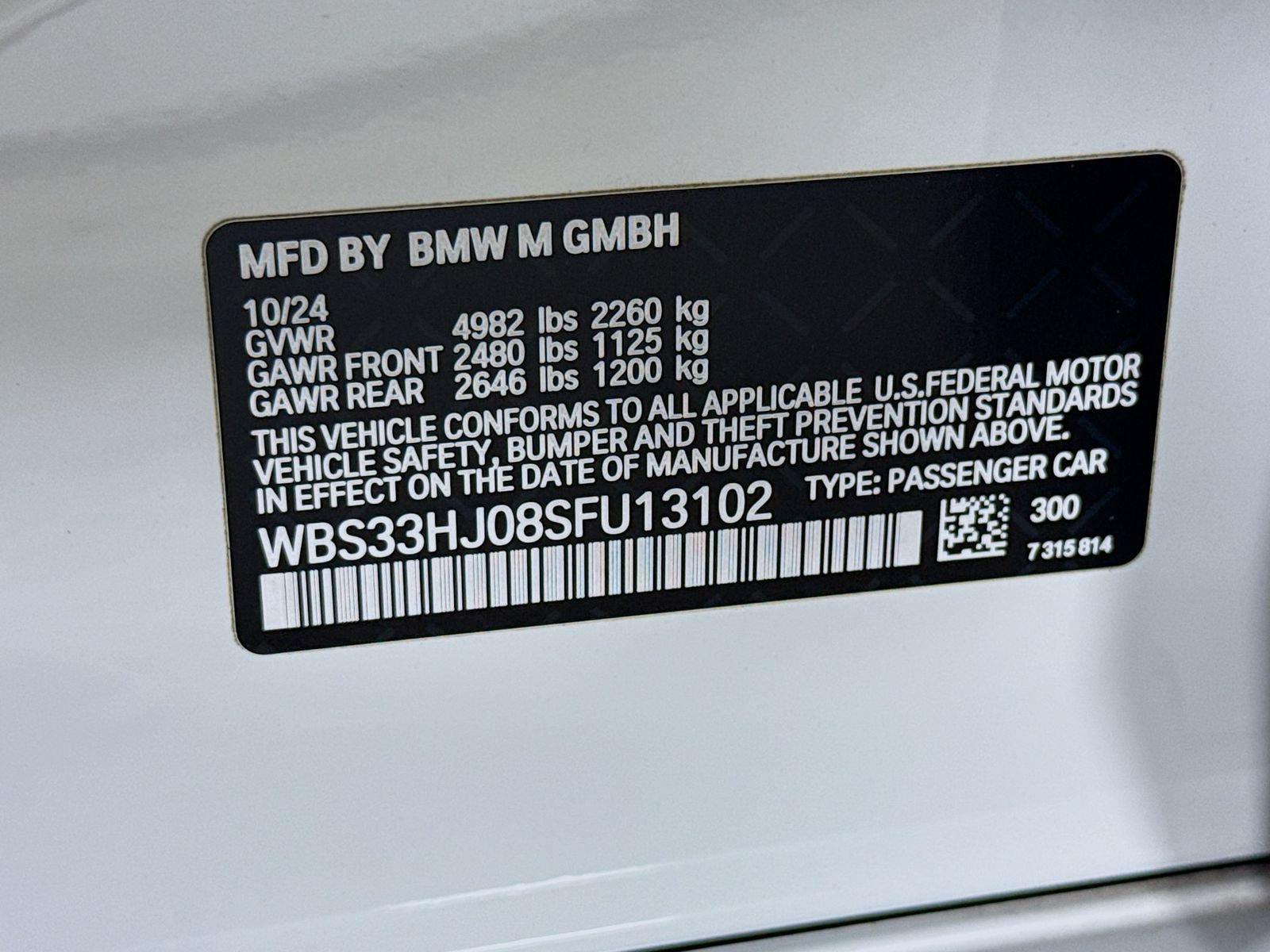Certified 2025 BMW M3 Competition AWD/4WD image 33