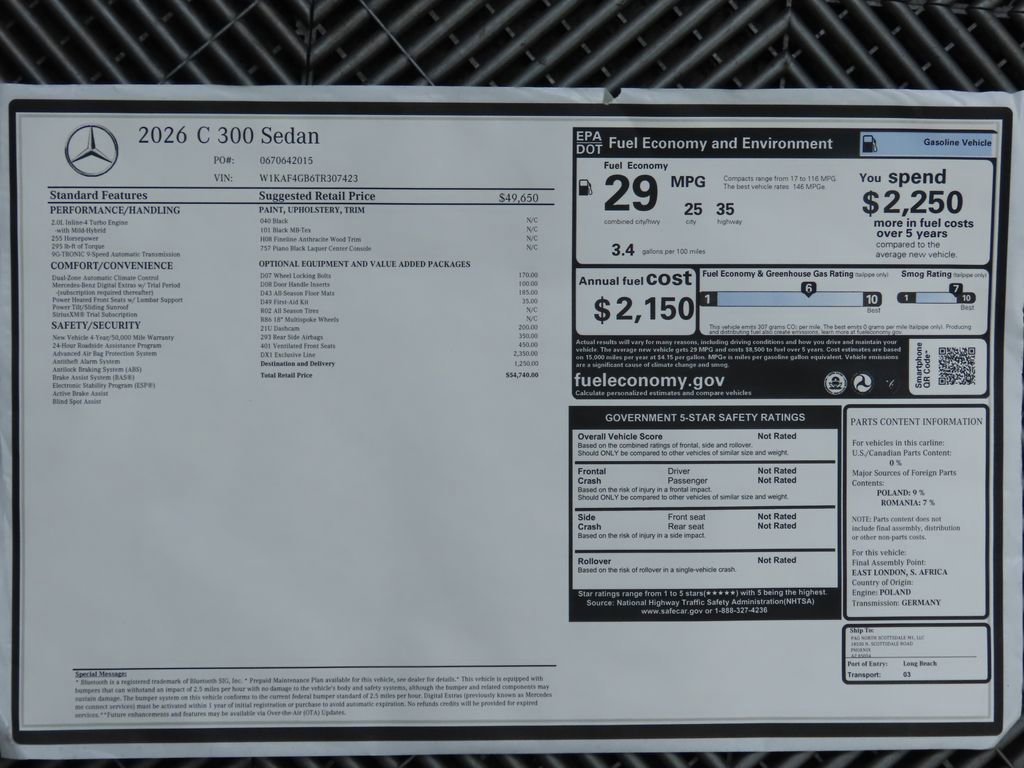 New 2026 Mercedes-Benz C 300 Sedan image 9