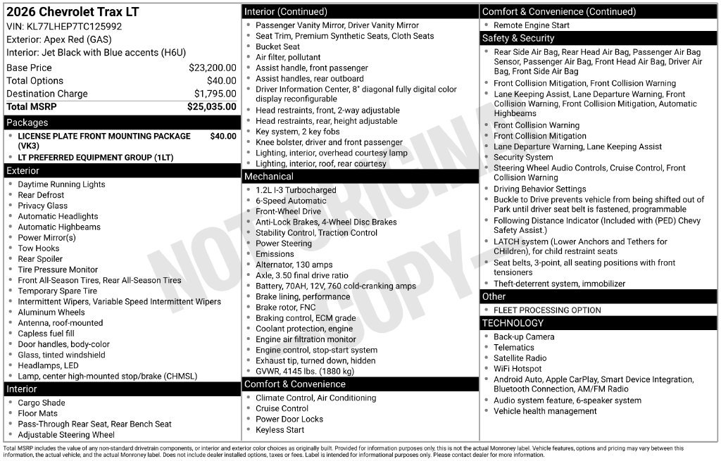 Used 2026 Chevrolet Trax LT FWD image 11