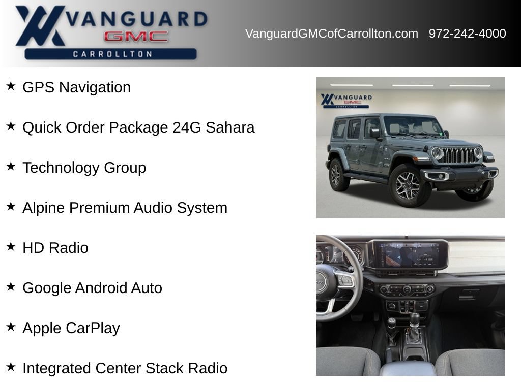 Used 2024 Jeep Wrangler Unlimited Sahara w/ Technology Group AWD/4WD image 6