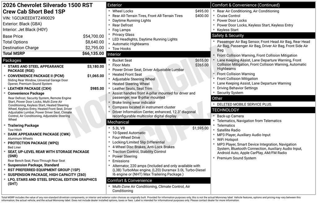 New 2026 Chevrolet Silverado 1500 RST AWD/4WD image 10