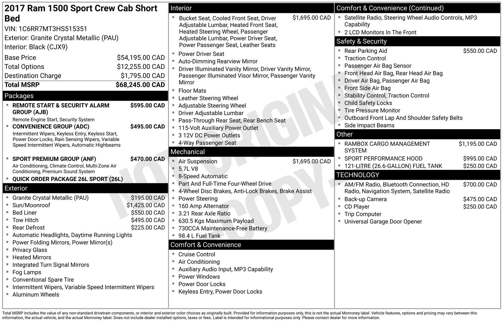 Used 2017 RAM 1500 Sport AWD/4WD image 4