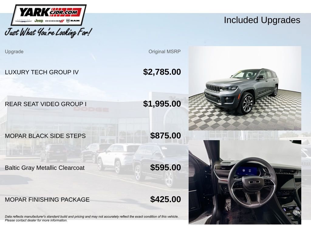 Certified 2023 Jeep Grand Cherokee L Overland w/ Luxury Tech Group IV image 6