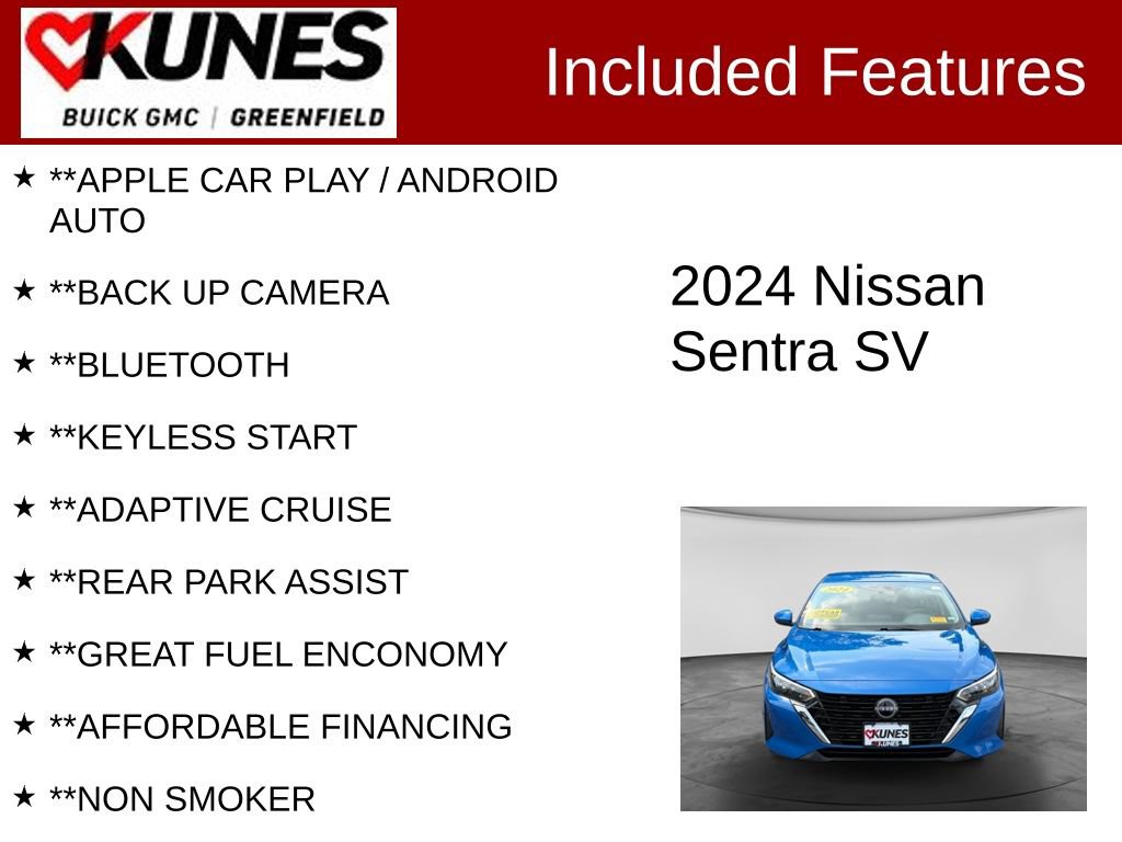 Used 2024 Nissan Sentra SV FWD image 2