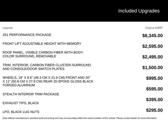 New 2026 Chevrolet Corvette Stingray Premium Cpe w/ Z51 Performance Package image 9