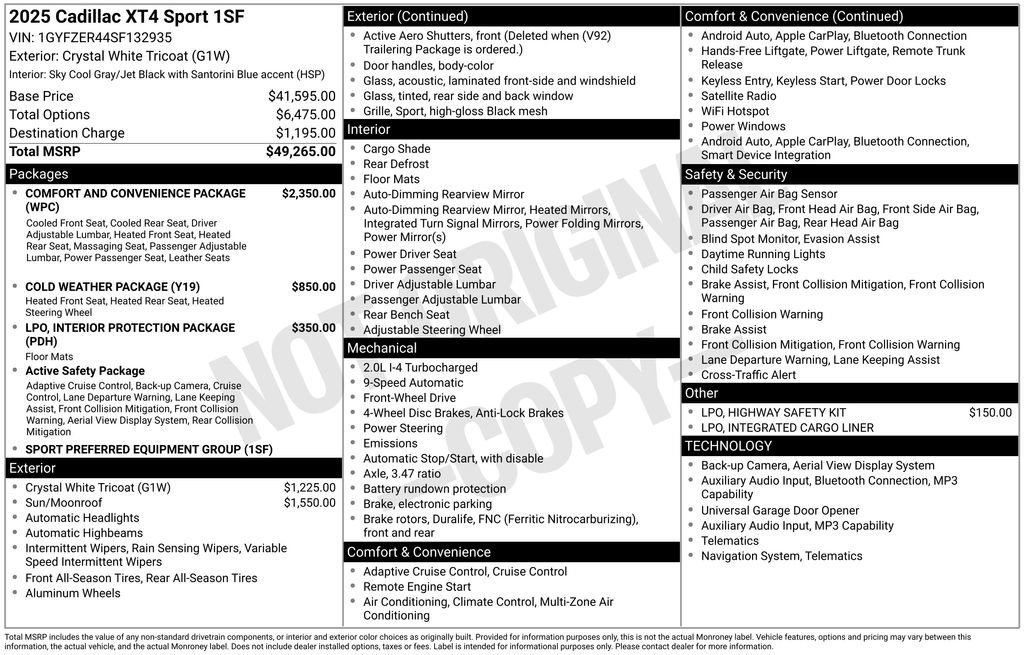 Certified 2025 Cadillac XT4 Sport FWD image 43