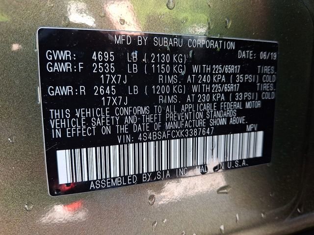 Used 2019 Subaru Outback 2.5i Premium AWD/4WD image 27