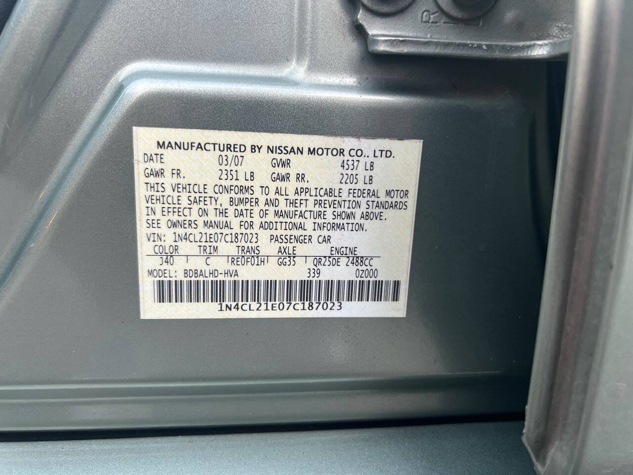 Used 2007 Nissan Altima Hybrid Sedan FWD image 26