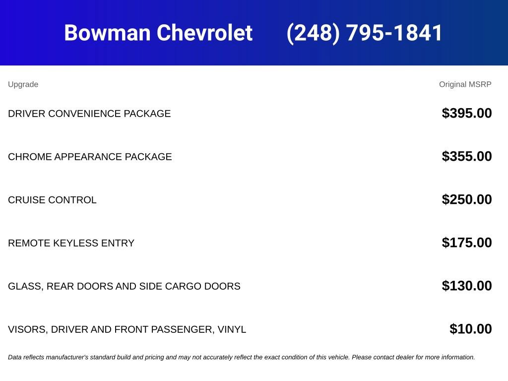 New 2025 Chevrolet Express 2500 w/ Driver Convenience Package RWD image 5