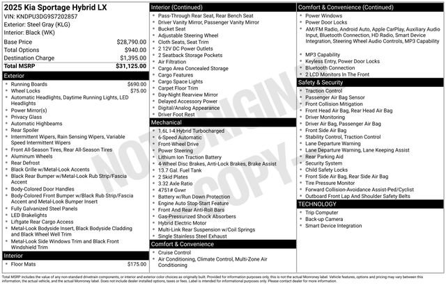 New 2025 Kia Sportage LX image 4