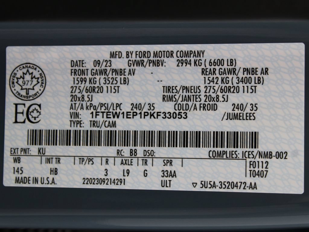 Used 2023 Ford F150 Lariat w/ Equipment Group 502A High AWD/4WD image 85