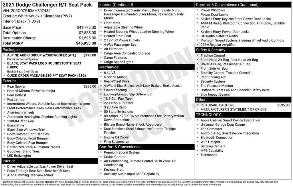 Used 2021 Dodge Challenger R/T Scat Pack image 34