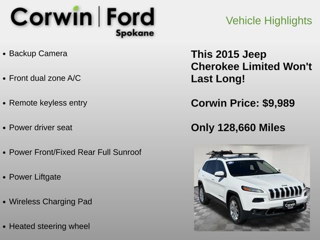 Used 2015 Jeep Cherokee Limited w/ Luxury Group image 6