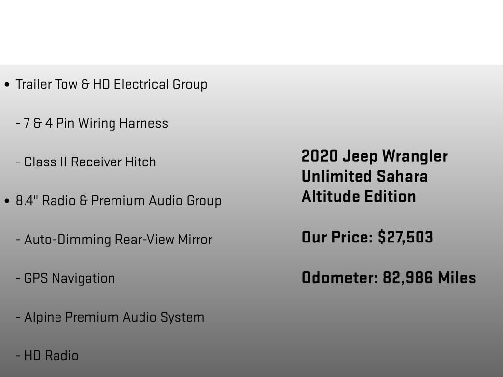 Used 2020 Jeep Wrangler Unlimited Sahara image 24