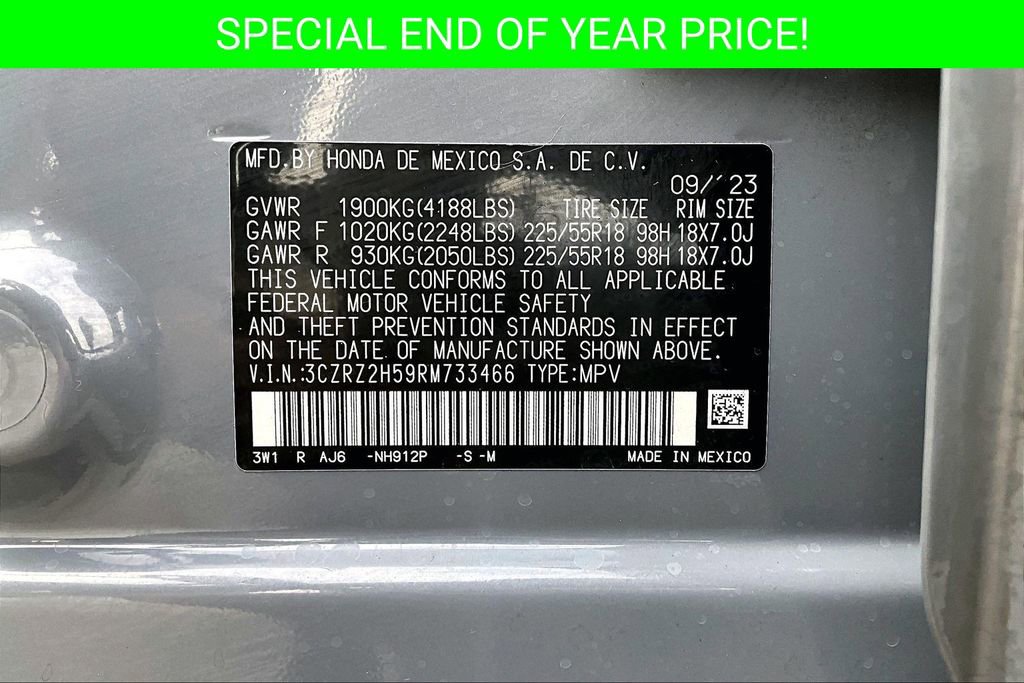 Certified 2024 Honda HR-V Sport image 19