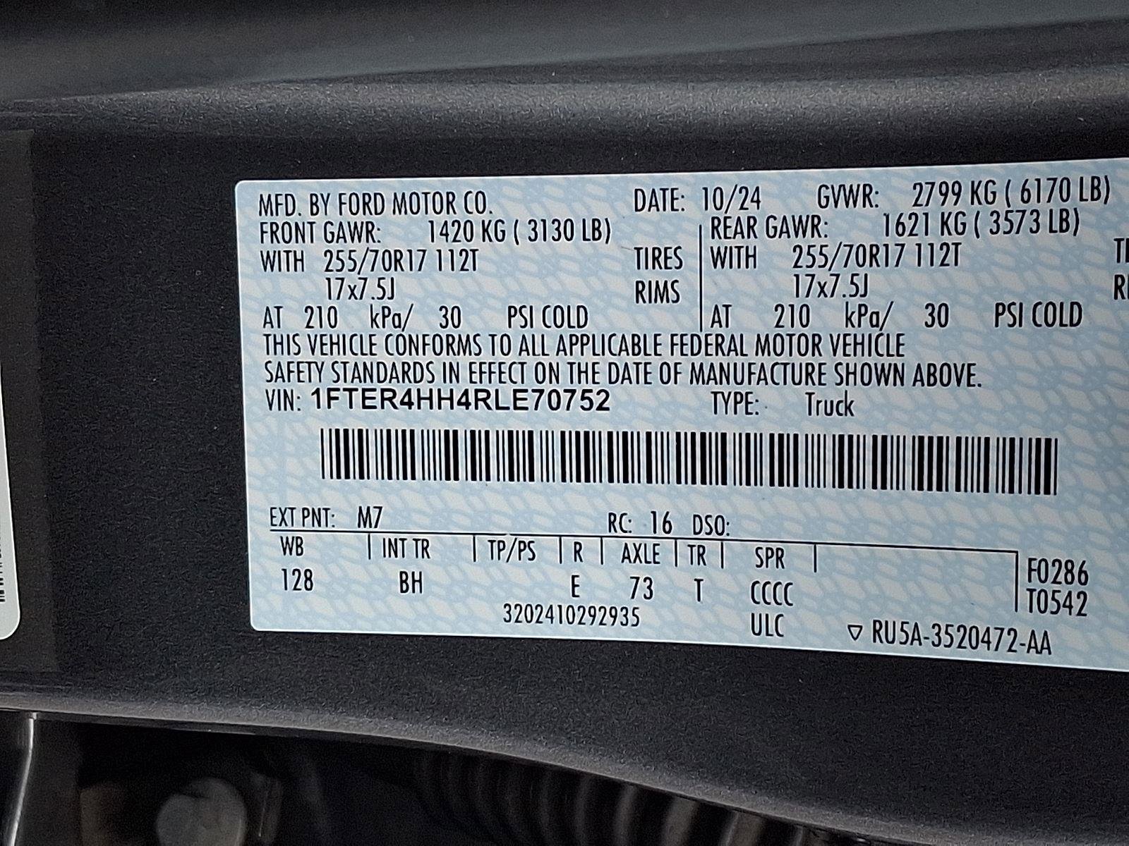 Used 2024 Ford Ranger XLT w/ FX4 Off-Road Package AWD/4WD image 28