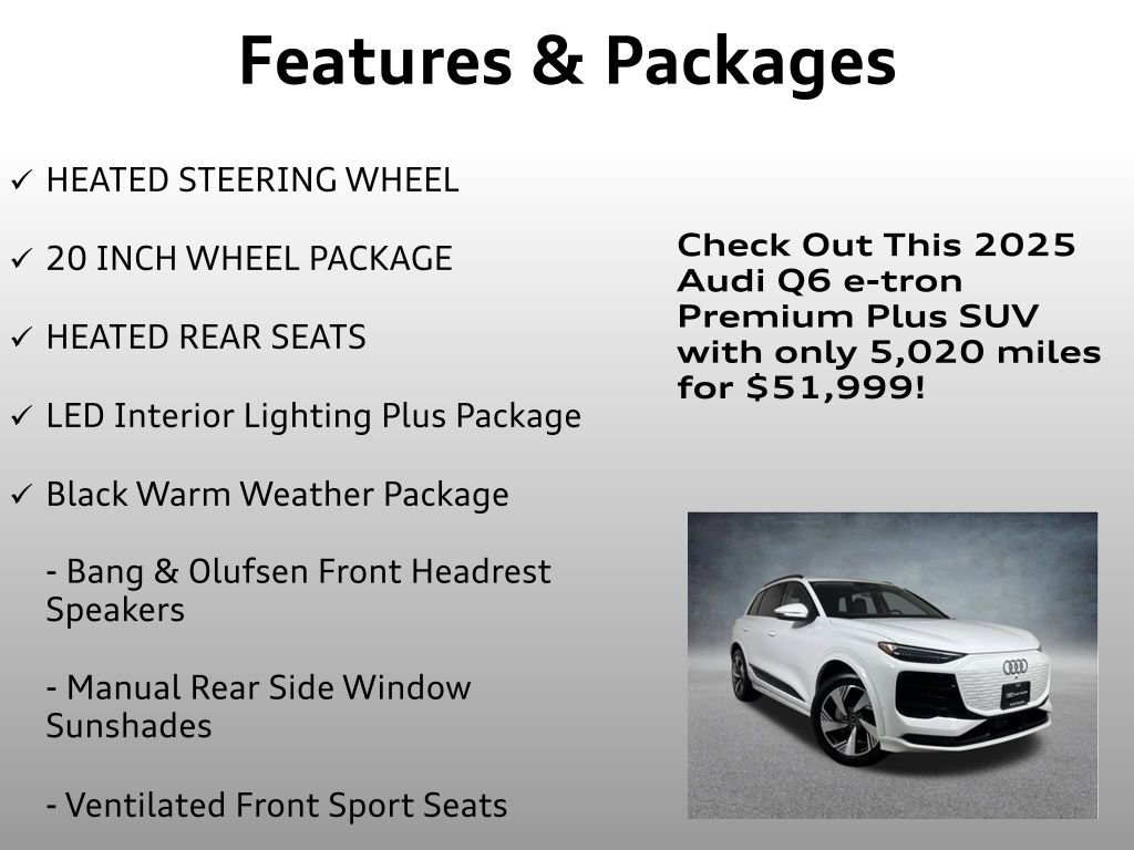 Used 2025 Audi Q6 e-tron Premium Plus w/ Premium Plus image 16