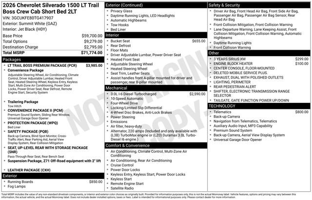 New 2026 Chevrolet Silverado 1500 LT Trail Boss w/ LT Trail Boss Premium Package AWD/4WD image 4