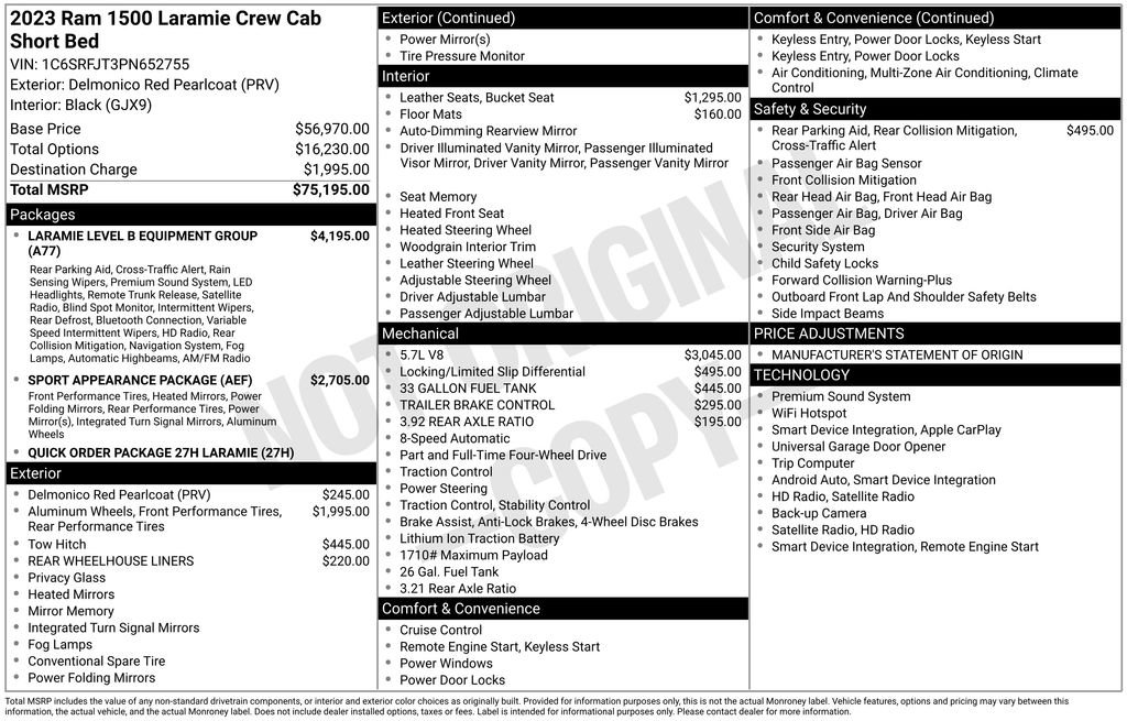 Certified 2023 RAM 1500 Laramie AWD/4WD image 35