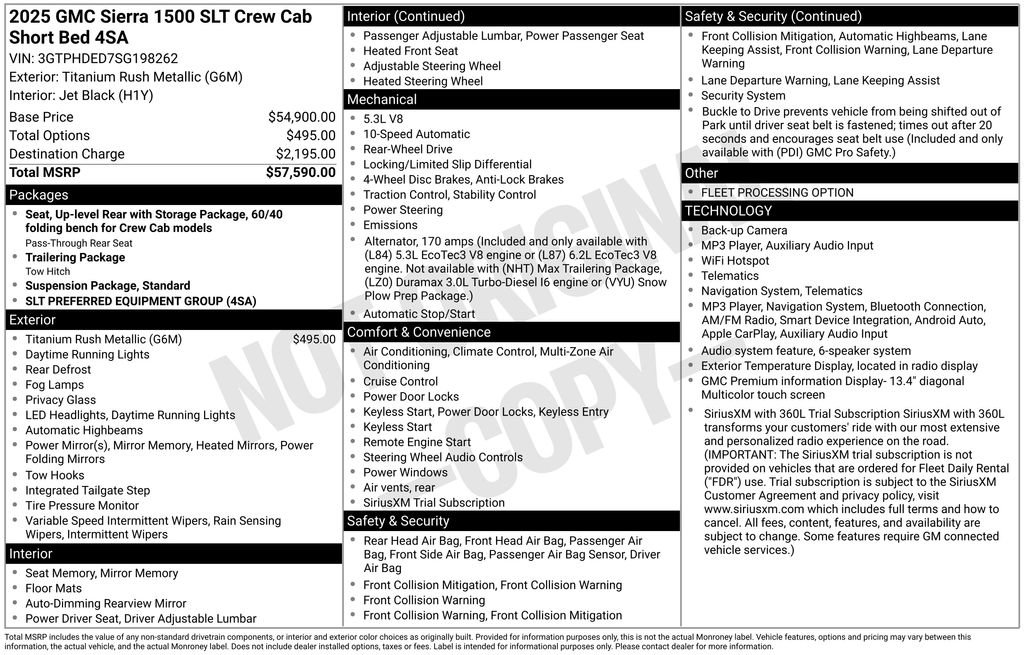 Used 2025 GMC Sierra 1500 SLT RWD image 45
