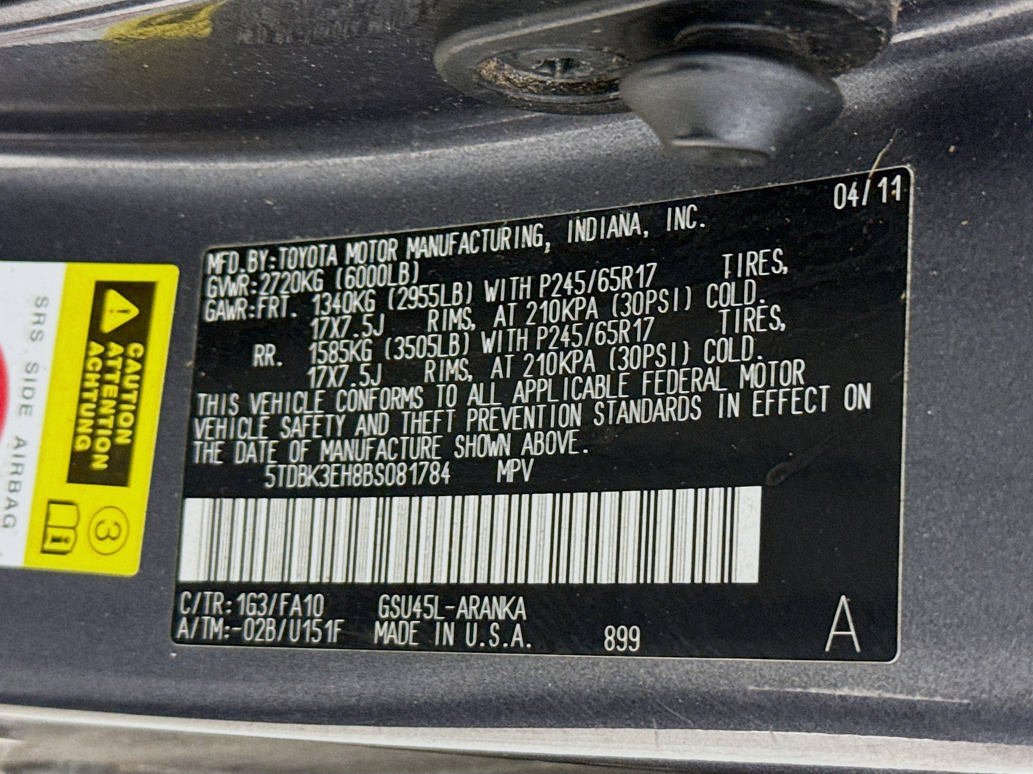 Used 2011 Toyota Highlander 4WD w/ Tech Pkg image 37