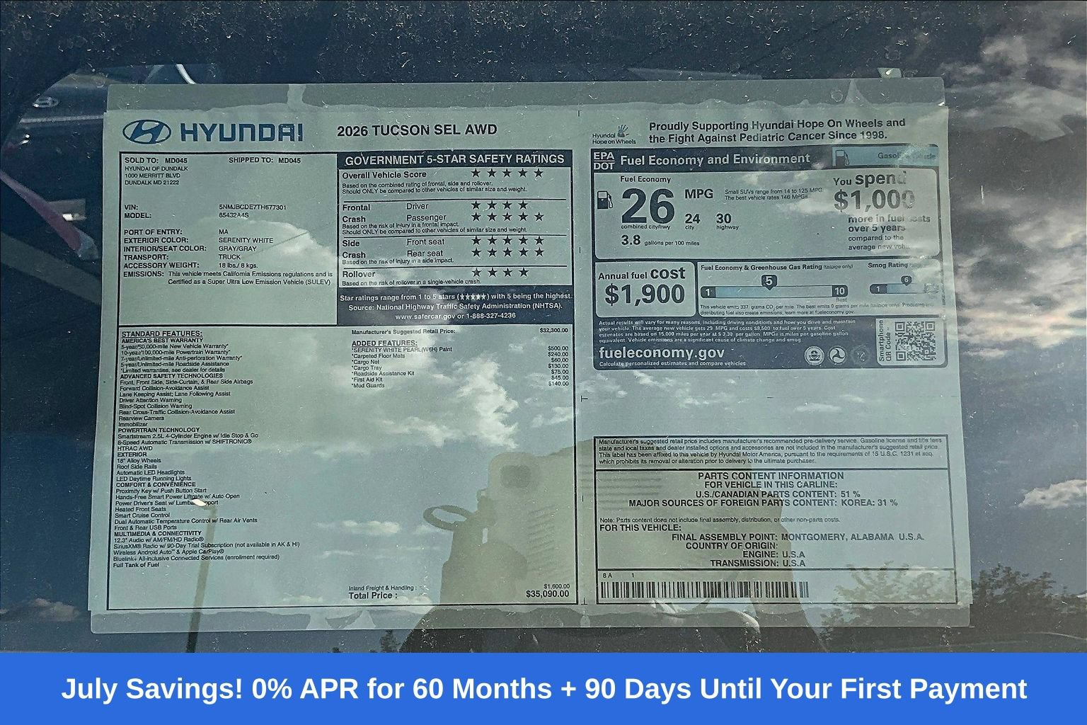 New 2026 Hyundai Tucson SEL AWD/4WD image 18