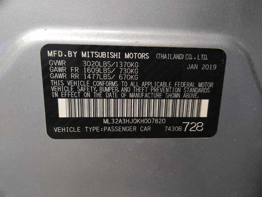 Used 2019 Mitsubishi Mirage ES FWD image 33