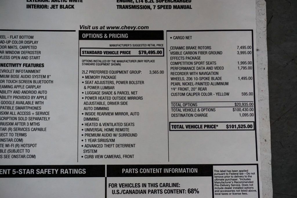 Used 2019 Chevrolet Corvette Z06 image 89