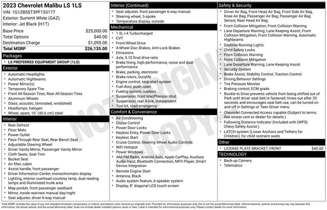 Used 2023 Chevrolet Malibu LS FWD image 5