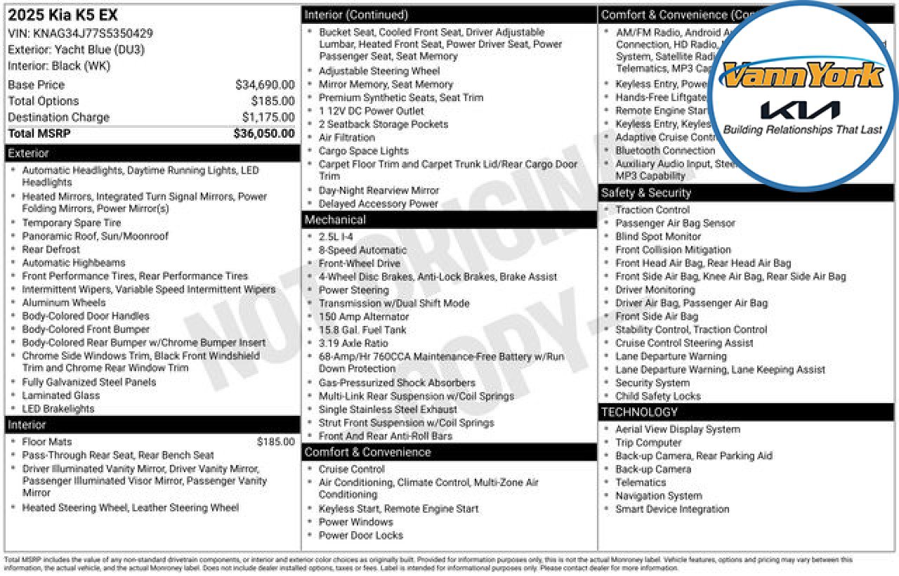 New 2025 Kia K5 EX image 27