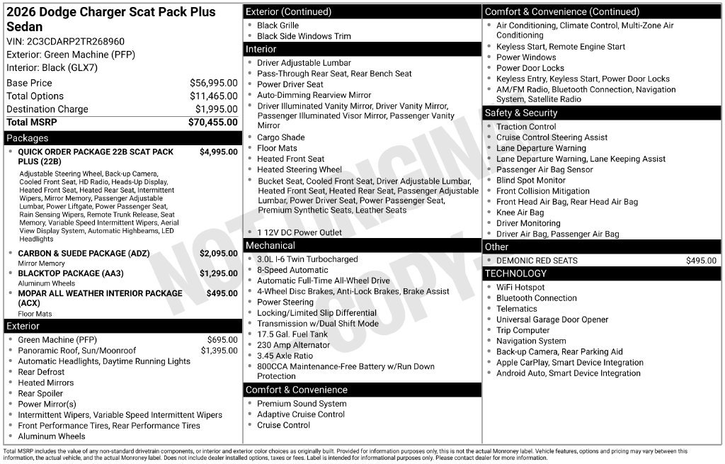 New 2026 Dodge Charger Scat Pack AWD/4WD image 14