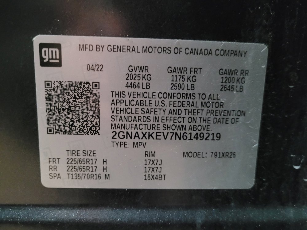 Used 2022 Chevrolet Equinox LT w/ LPO, Floor Liner Package image 33