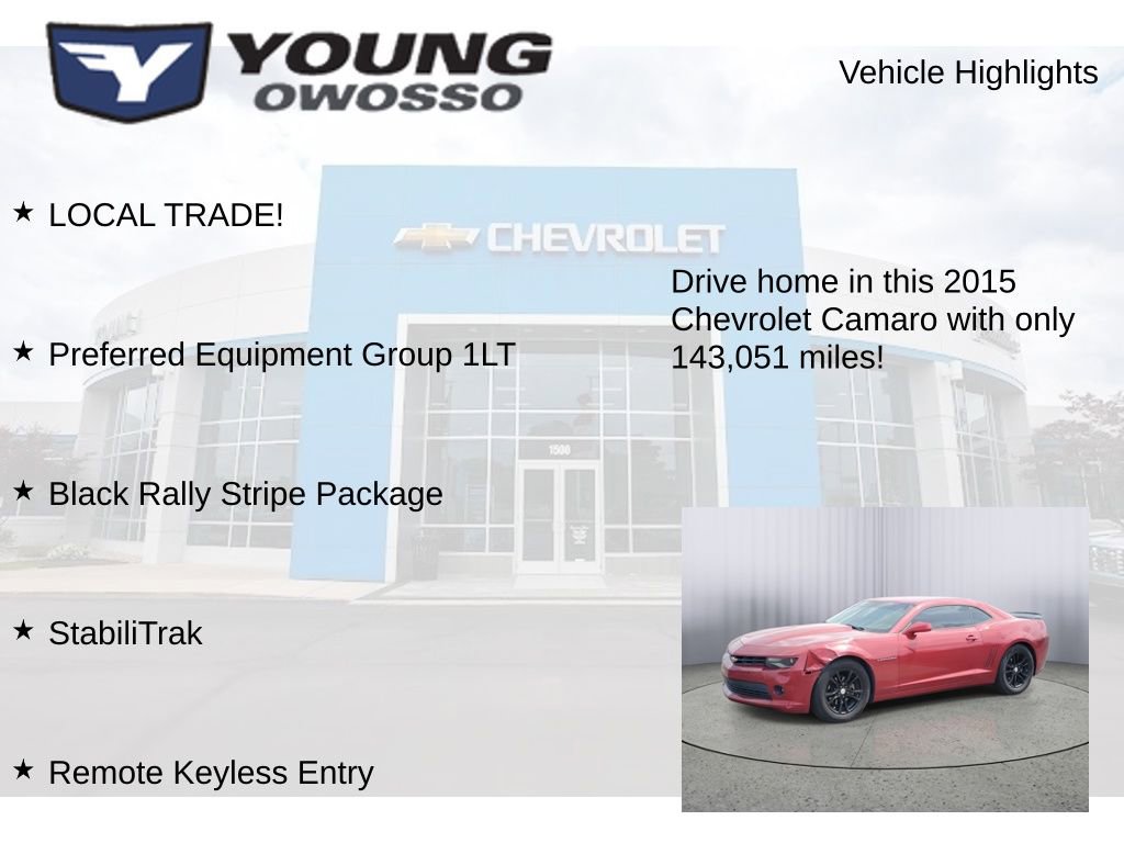 Used 2015 Chevrolet Camaro LT w/ Black Rally Stripe Package RWD image 8