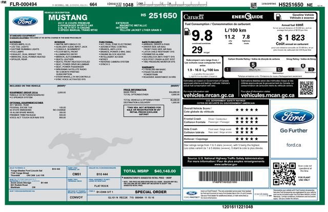 Used 2017 Ford Mustang Premium w/ Equipment Group 201A image 31