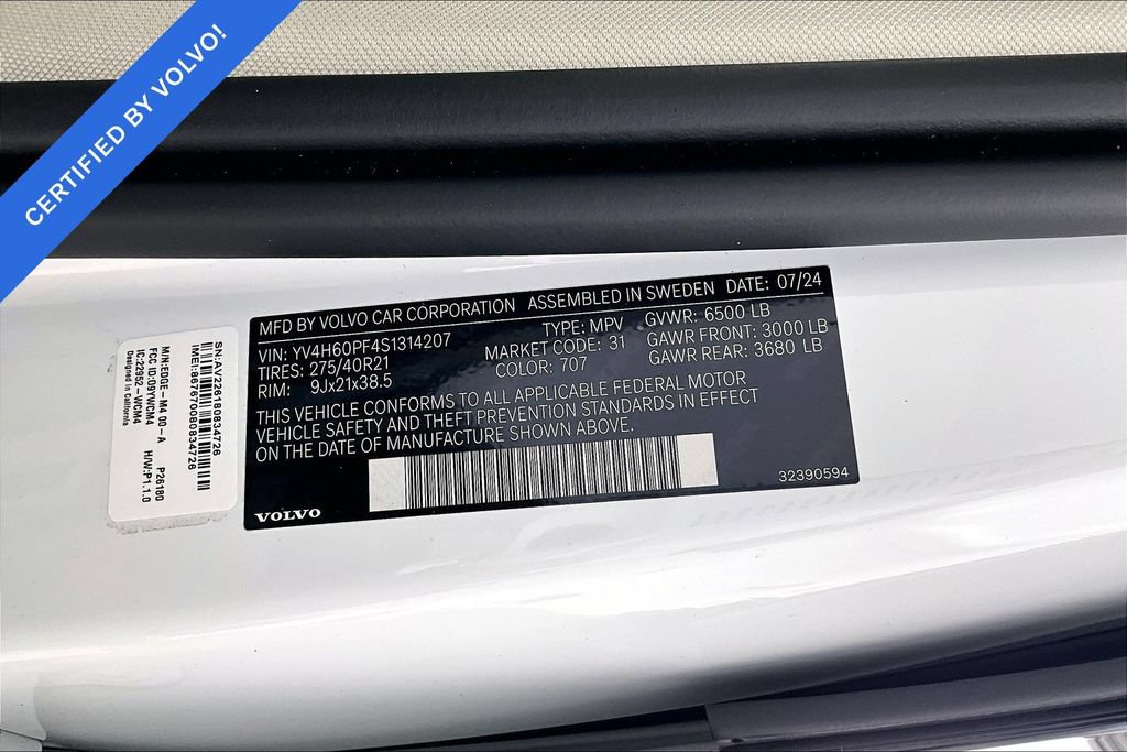 Used 2025 Volvo XC90 T8 Ultra w/ Protection Package Premier AWD/4WD image 42