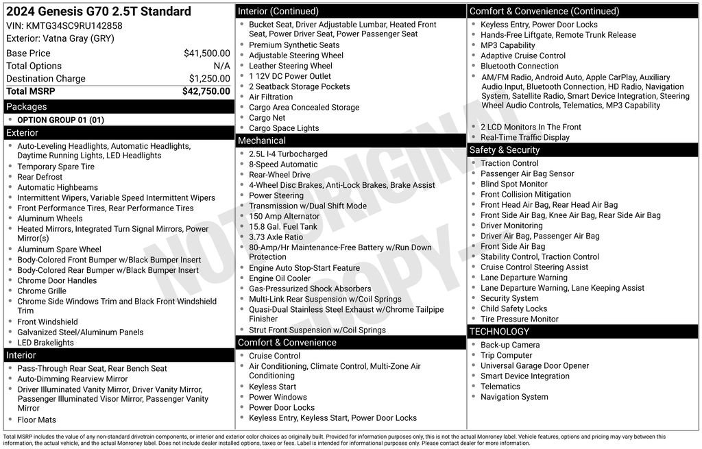 Used 2024 Genesis G70 2.5T image 29