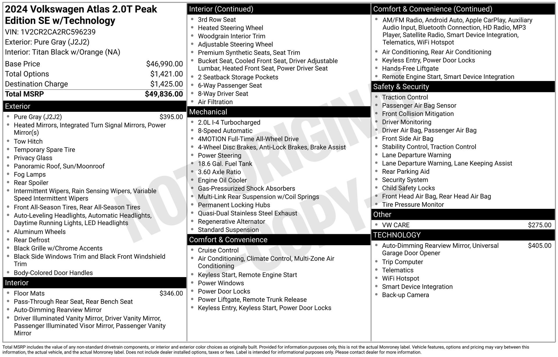 Used 2024 Volkswagen Atlas Peak Edition SE image 3
