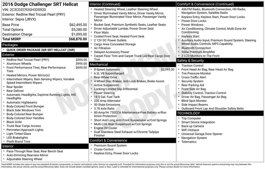 Used 2016 Dodge Challenger SRT Hellcat image 11