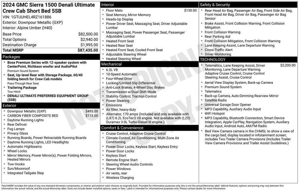 Certified 2024 GMC Sierra 1500 Denali Ultimate AWD/4WD image 39