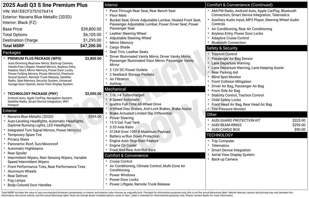Certified 2025 Audi Q3 2.0T Premium Plus w/ Premium Plus Package AWD/4WD image 30