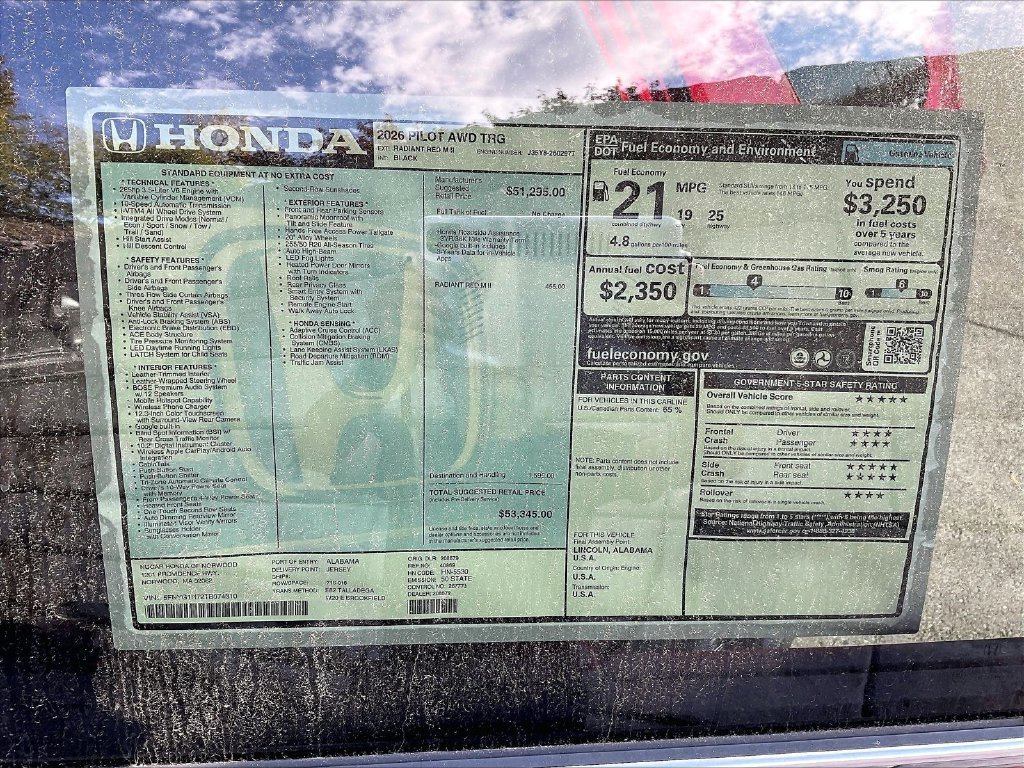 New 2026 Honda Pilot Touring image 16