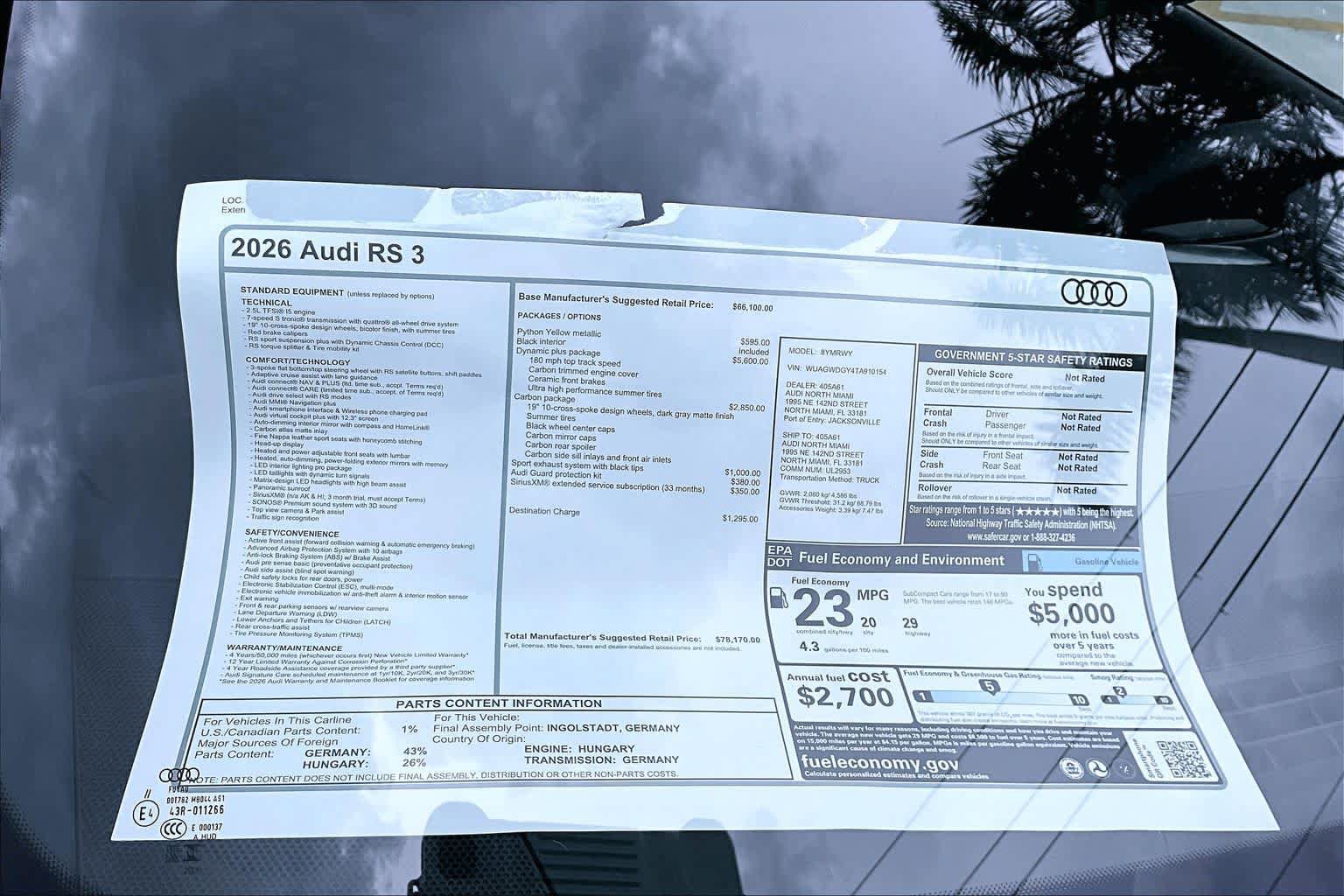 New 2026 Audi RS 3 AWD/4WD image 19