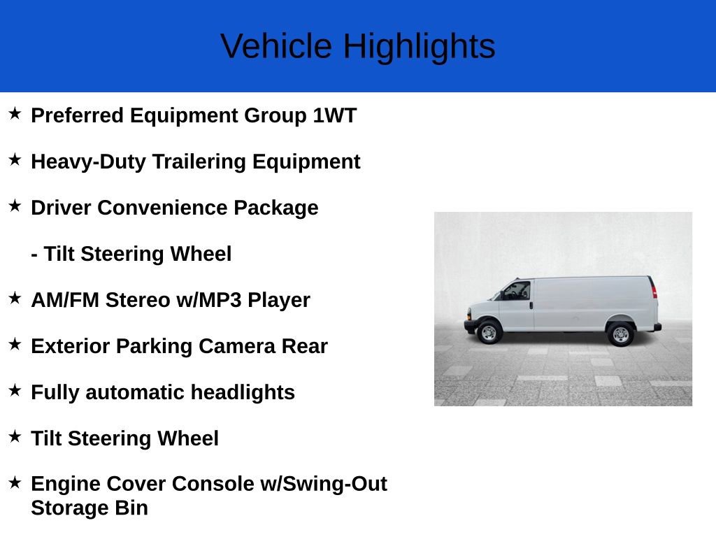 New 2025 Chevrolet Express 3500 Extended w/ Driver Convenience Package RWD image 2