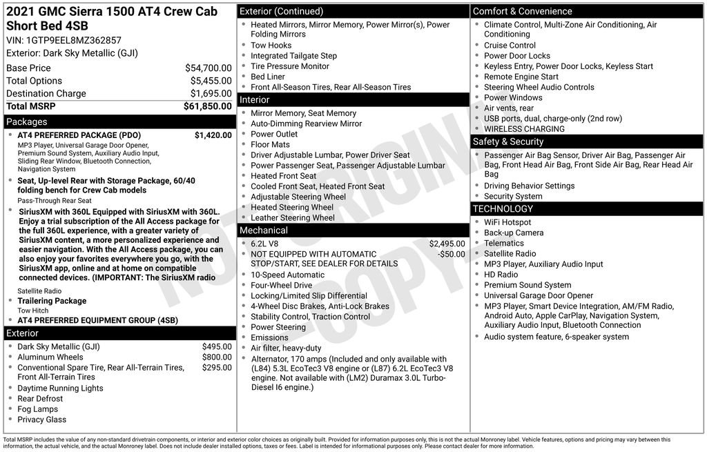 Used 2021 GMC Sierra 1500 AT4 w/ AT4 Preferred Package AWD/4WD image 39
