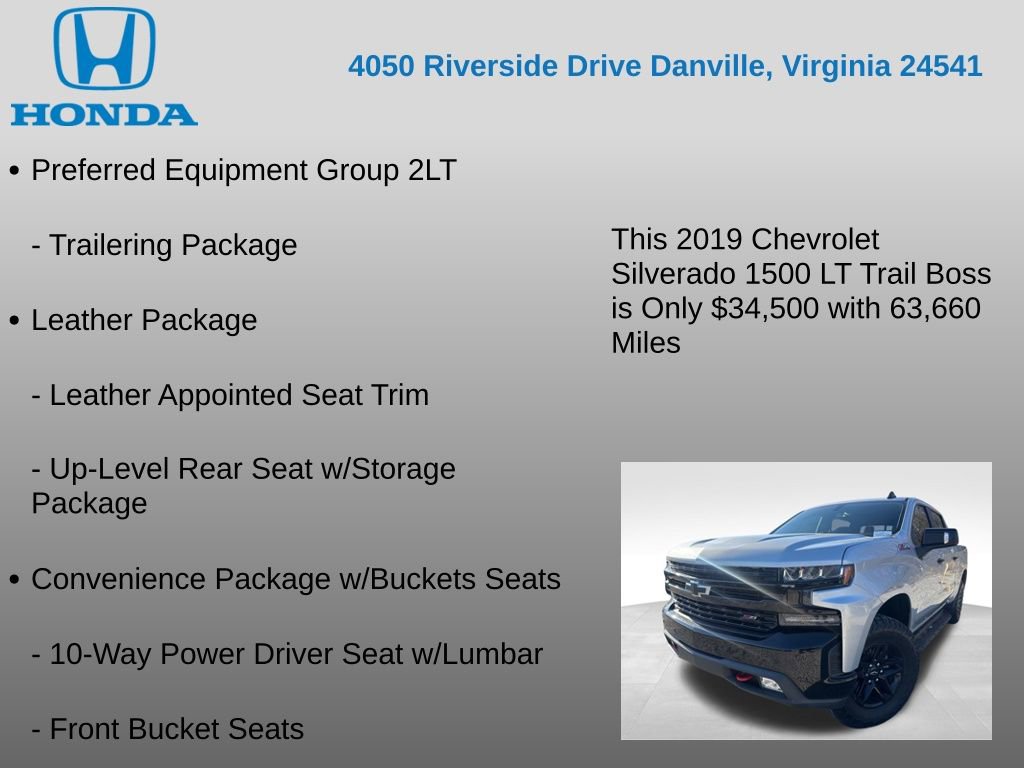 Used 2019 Chevrolet Silverado 1500 LT Trail Boss image 25