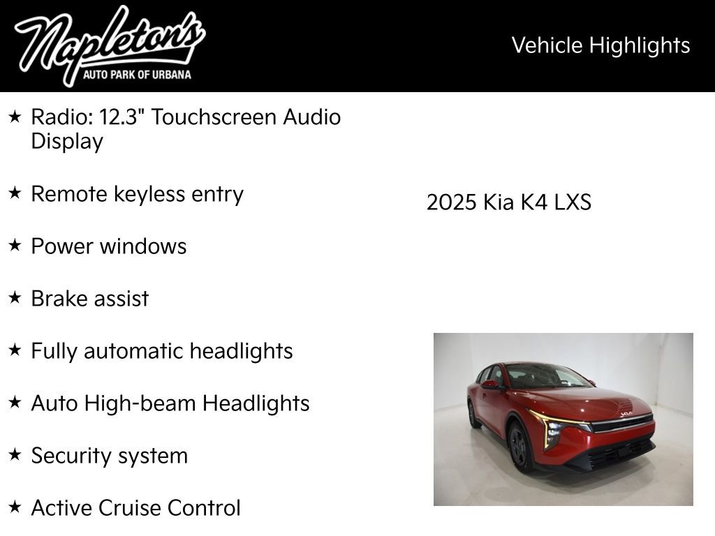 New 2025 Kia K4 LXS image 15