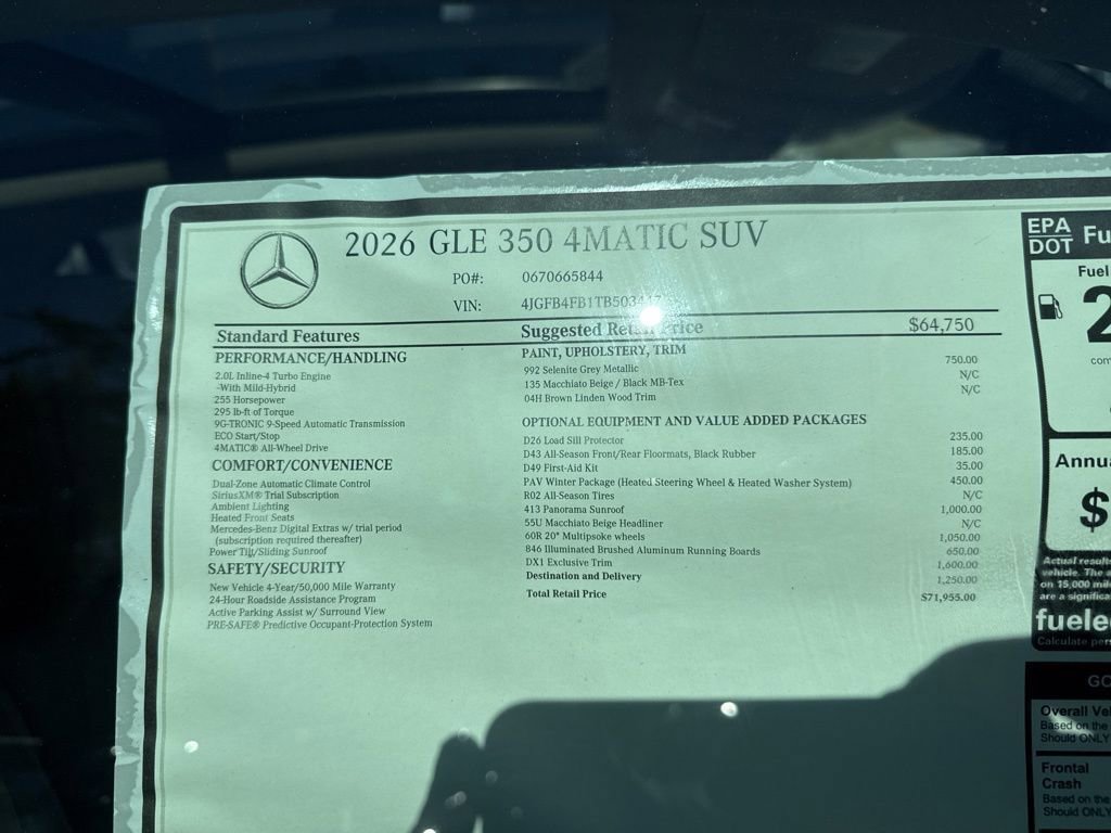 New 2026 Mercedes-Benz GLE 350 4MATIC image 12