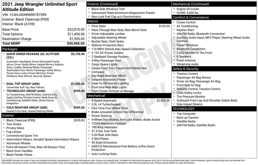 Used 2021 Jeep Wrangler Unlimited Sport image 32